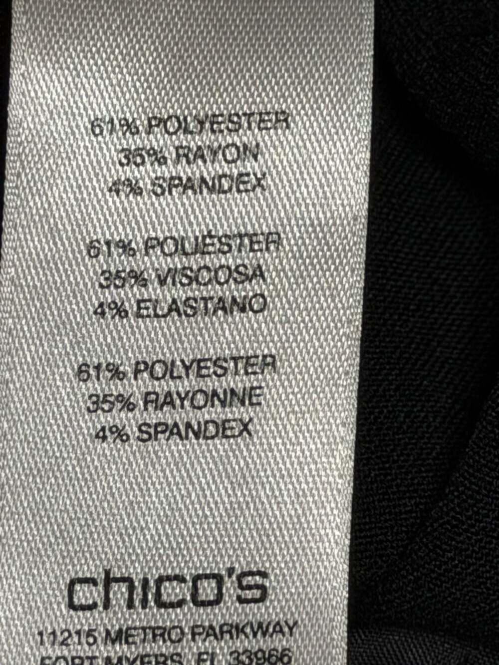 Chico's Women's Black Ankle Pants with Zip Pockets Size 2 - Picture 5 of 7